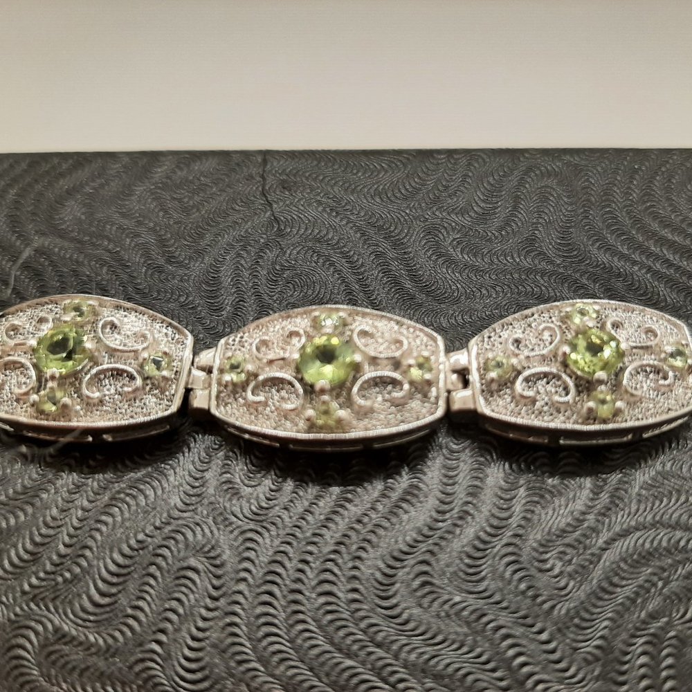 Peridot Sterling Silver Bracelet